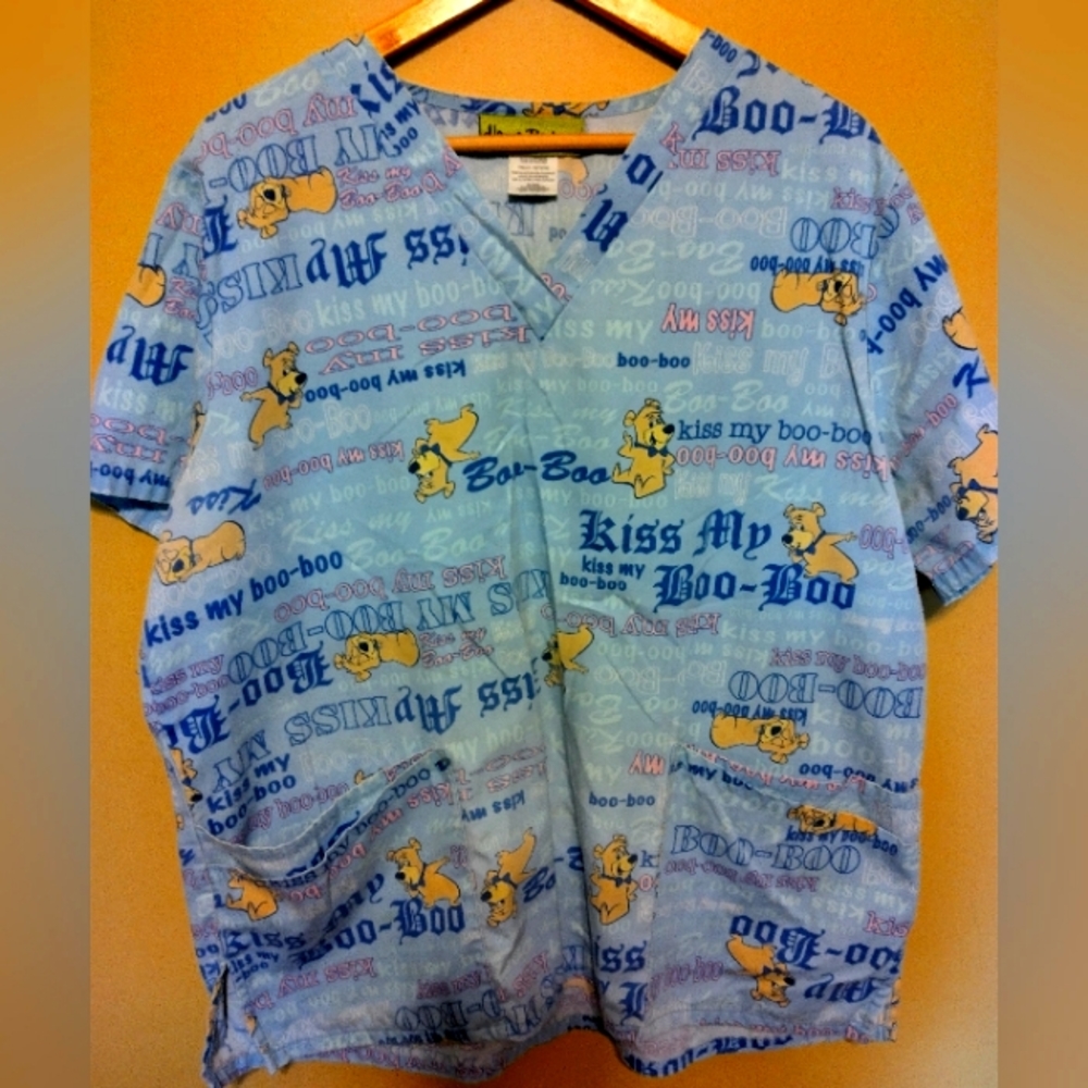 Hanna Barbera Boo Boo scrub top